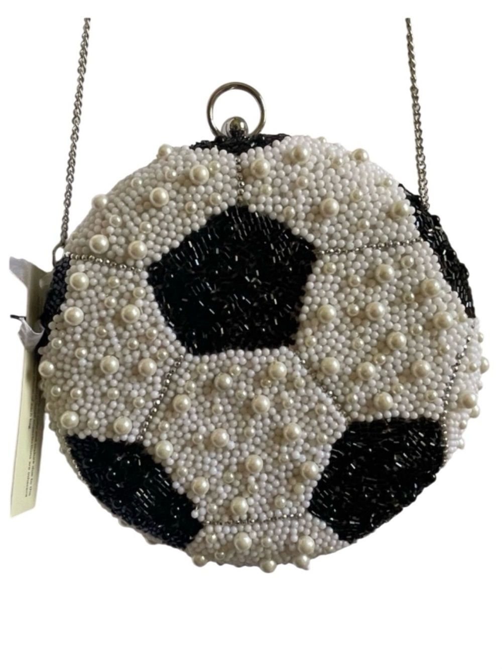 Soccor Ball Beaded Bag Handcrafted in India - NWT **